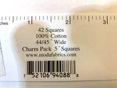 Lot of 5 Misc. 5″ Charm Packs ~ Kona Moda Wilmington Prints ~42 Squares per Pack