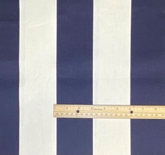 Premier Prints Navy Blue Vertical Striped Outdoor Fabric By the Yard, 54″ wide