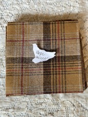 WOOL Charm Pack LOT 84 Squares! Assort PLAIDS-CHECKS-STRIPES- HERRINGBONE 5 inch