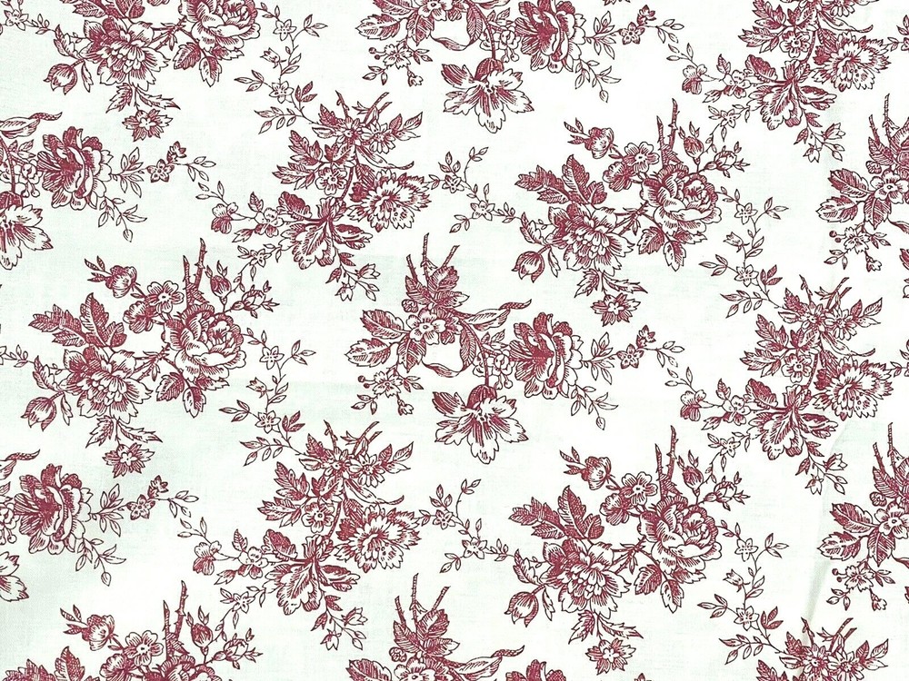 Faye Liverman for Marcus Brothers Textiles Inc Rose Toile Fabric, 3 yards,