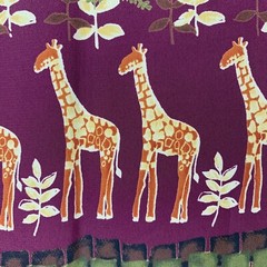 New African Hi Fashion Fabrics 5 yds MuuMuu Kaftan Giraffes Zebras Poly Rayon