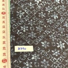 Island Batik Black Savannah Motif – Tile Pattern Cotton Quilt Fabric Half Yard