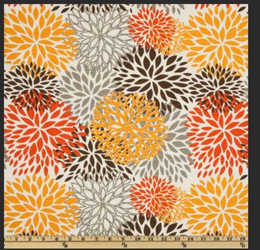 Premier Prints Blooms Chili Pepper fabric remnant, 54 inches wide 36 inches long