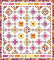 Wilmington Prints – Dahlia Botanica – Repeating Border Stripe Multi, Fabric BTY