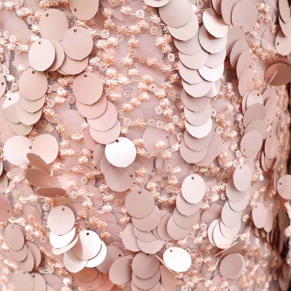 Sequin Mesh Fabric, Rose Gold Oversized(#SMF02) – By the Yard