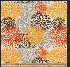 Premier Prints Blooms Chili Pepper fabric remnant, 54 inches wide 36 inches long