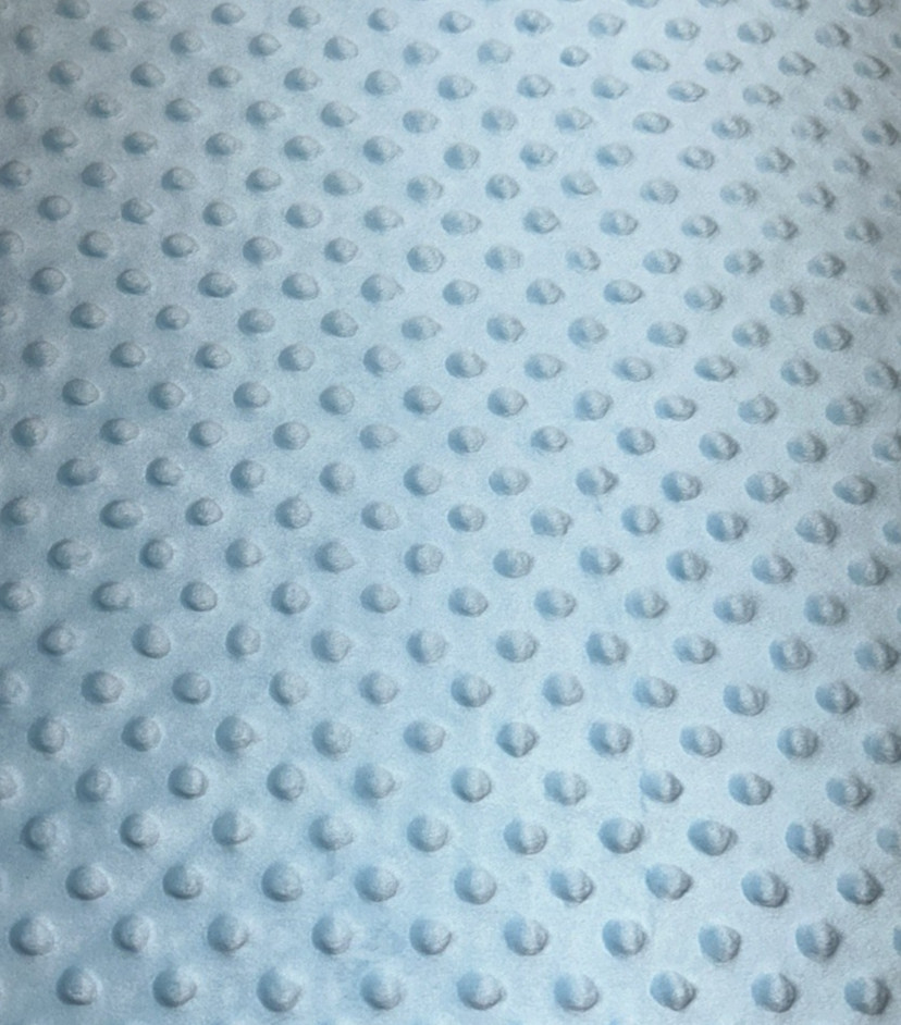 JoAnn Bubble Dot Minky Fabric 1 Yard Light Blue Baby Blue 59″ NEW
