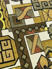 VTG House ‘N Home Fabrics & Draperies Inc Abstract Mid Century Mod Fabric 133″