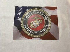 1 United States Marine Corp Quilt Block “ Veteran Military Fabric Seal Logo #3