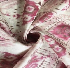 vintage fabric remnants Designer 55% Silk + 45% Linen DIY material