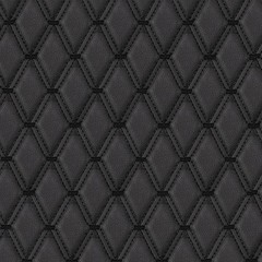 63″Quilted Vinyl Faux Leather Fabric w/Foam Car Upholstery Continuous Yard Black