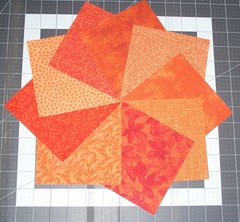 54 Orange Calico Fabric 5″ Quilting Squares 100% Cotton Charm pack bundle B