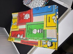 Vintage 2.5 POUNDS LOT Sewing Craft Fabric Snoopy Peanuts Floral 1970s NOS