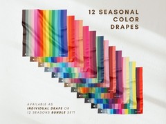 12 Seasonal Color Analysis Drape Set
