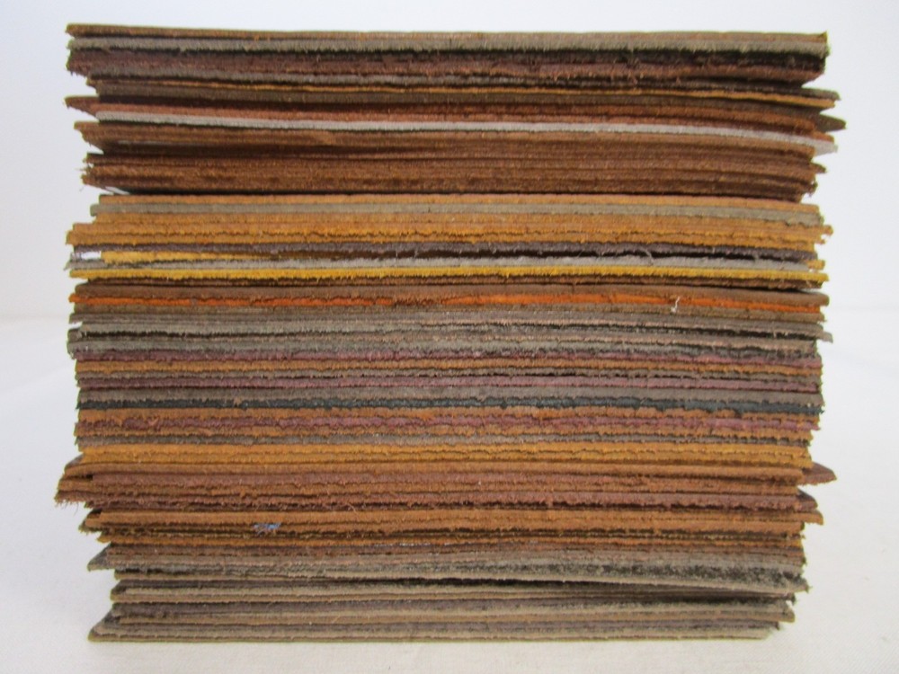 Assorted LEATHER Swatches High Quality 8×6 Crafting Sample Lot LESS THAN $10/LB!