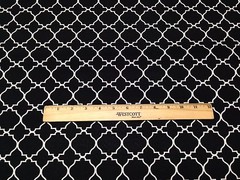 BRYANT MOROCCO LATTICE JET BLACK GATE INDOOR OUTDOOR FABRIC BY THE YARD 54″W