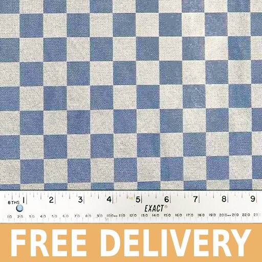 Blue Checkered Poly Spandex Power Mesh Fabric – 58″/Sold By Yard – Free Shipping