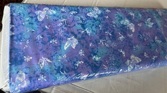 Rainbow Quilting Butterfly Fabric FAT4033-LB Blue/Lilac Fabric~ per 1/2 yard