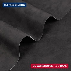 Arespark Black Suede Fabric Wrap, 16in x 70in Self-Adhesive Car Interior Film St