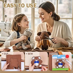 12 Rolls 8″x35″(20.5x90cm) 1.4mm Thick Soft Felt Fabric Melard Brown Series