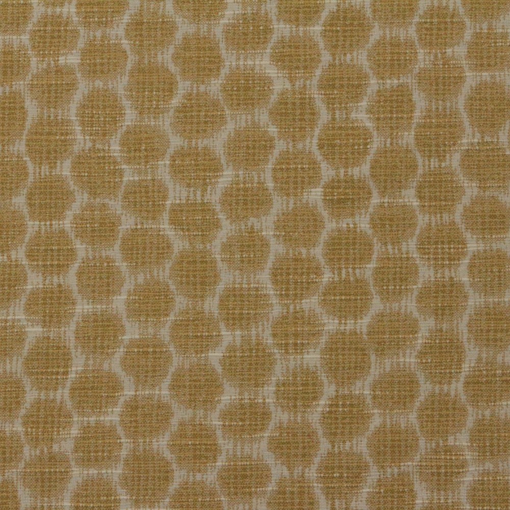 BALLARD DESIGNS MIA DIJON YELLOW CREAM GEOMETRIC HONEYCOMB FABRIC BY YARD 56″W