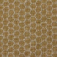 BALLARD DESIGNS MIA DIJON YELLOW CREAM GEOMETRIC HONEYCOMB FABRIC BY YARD 56″W