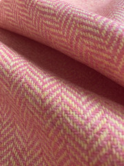 Herringbone Wool Coating in BUBBLE GUM PINK & WARM GOLD 62″ Wide By the Yard