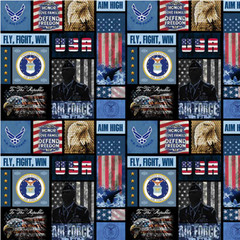 U.S Air Force Block Pattern 1139-AF 100% Cotton Fabric by the Yard
