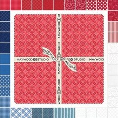 Star Spangled Basics By KimberBell For Maywood Studio -10″ Squares Layer Cake