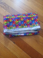 Autism Awareness Jigsaw Puzzle fabric by OEKO-TEX Style #19596M -63″x45″w NEW