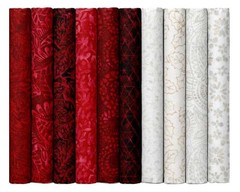 Timeless Treasures – Tonga Batik Poinsettia – Holly And Mistletoe – Spruce, BTY
