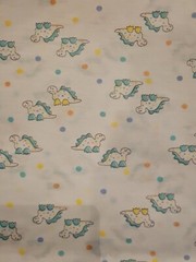 3 Yards Vintage Nursery Baby Toddler Light Weight Knit Fabric Dinosaurs