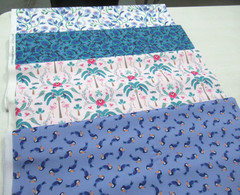 Timeless Treasures quilt-craft fabric BIRDS OF A FEATHER bundle 1 yd x 4 styles