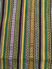 Vintage Cotton Woven Thai Fabric Green, Gold, Maroon 2 yards x 14″ Wide Ethnic