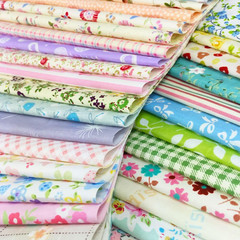 Flic-Flac Quilting Fabric Squares 100% Cotton Precut Quilt Sewing Floral Fabrics