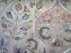 Etamine Paris Pastel Floral Print Fabric Cotton Or Blend 84″L x 60.50″W