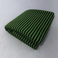 Green Black Stripes Fabric Stretchy Knit Jersy Material 1.8yd x 2yd