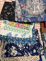 Cotton Mixed 35pc Fabric Scraps Lot Multicolor Patterns Quilting Crafts DIY 2lb