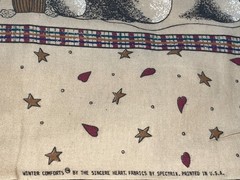 6 Yds Winter Comforts Border Snowman Mittens Coord. Flannel 3 Prints by Spectrix