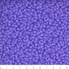 45″ Wide Cheery Blooms Fabric (Purple) 100% Cotton Sold By The Yards