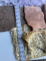 German Mohair Fabric Remnants Lot Teddy Bear Making Supplies Mixed Colors