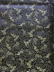 Antique Qing Dynasty Black Gold Vine Brocade Fabric KUJIN 28″x 105″ YUNJIN 云锦 库金