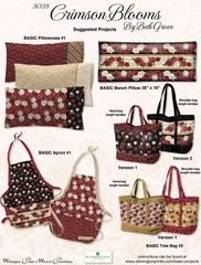 Wilmington Prints – Crimson Blooms – Repeating Border Stripe – Multi, Fabric BTY