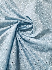Sedona Designz 41” Eyelet Floral Embroidered Fabric – 65% Polyester, 35% Cotton