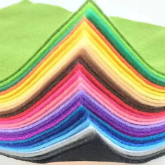 Soft Felt Fabric Sheet Assorted Color Patchwork Sewing DIY Craft Squares Nonwove