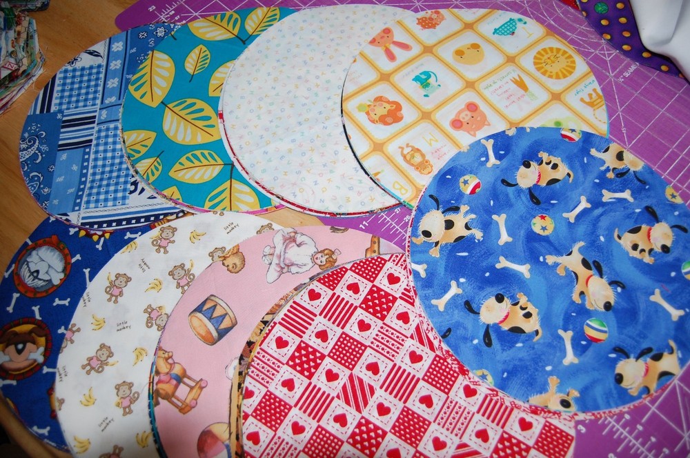 Lot of 50pcs quilt, cotton fabric charm pack, 5″ circle -grab bag