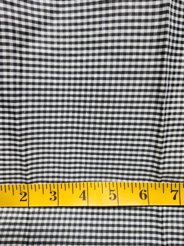 Black/white small gingham fabric 4.5 yards x 44″ – unbranded