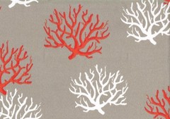Premier Prints Isadella Salmon Gray Salmon White Outdoor Drapery Upholstery