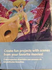 Wonderful World of Disney Fabric Art Peter Pan Tinker Bell Spool Button 8.5″