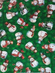 FQ BUNDLE Set/6 Fabric CHRISTMAS COOKIES DANCING SNOWMEN HOLLY JOLLY Cotton NEW